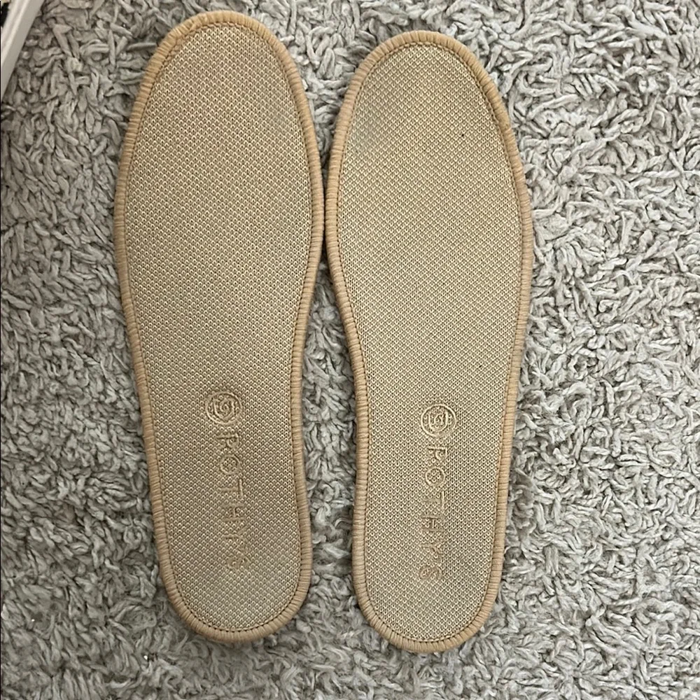 Rothy's Tan and Black Sneakers Slip-On Style - Picture 4 of 5